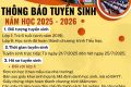KẾ HOẠCH TUYỂN SINH NĂM HỌC 2025 – 2026
